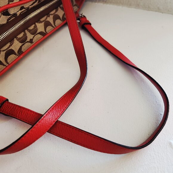 Euc Coach Carrie Khaki Shoulder Bag Tote Purse - Picture 11 of 16